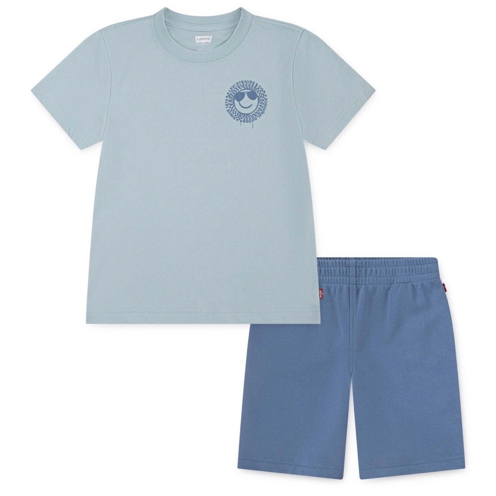 Levi's Light Blue T-Shirt and Shorts Set
